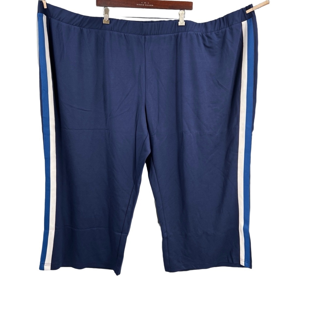 Universal Standard Petite Stephanie Wide Leg Ponte Pants Blue 4XL 38-40 New